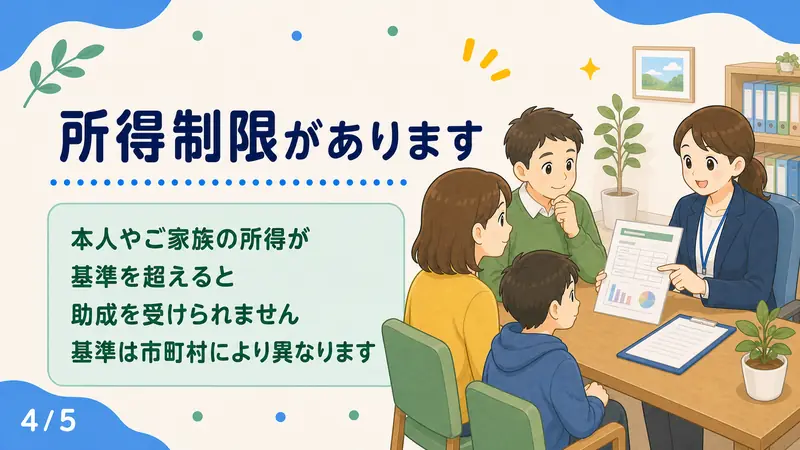 スライド4: 所得制限があります