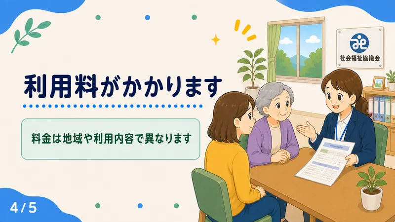 スライド4: 利用料がかかります