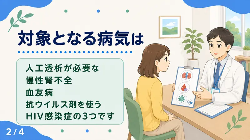 スライド2: 対象となる病気は